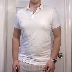 NWT Mens H&M White Slim Fit Polo Size Medium